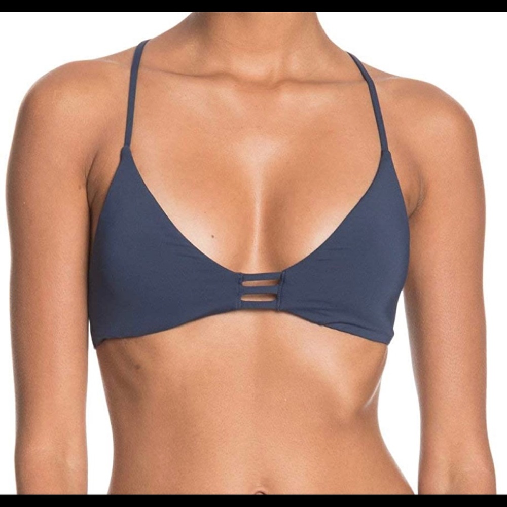 Roxy Solid Beach Classics Fixed Tri Swim Top - image 2